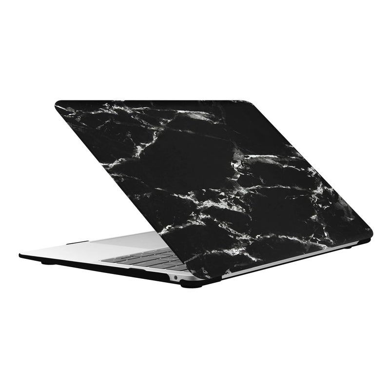 UESWILL Compatible with MacBook Air 13 inch M1 A2337 A2179 A1932 with Retina Display & Touch ID, Release 2022 2021 2020 2019 2018, Marble Pattern Hard Case Cover + Microfiber Cloth, Black/White - Image 4